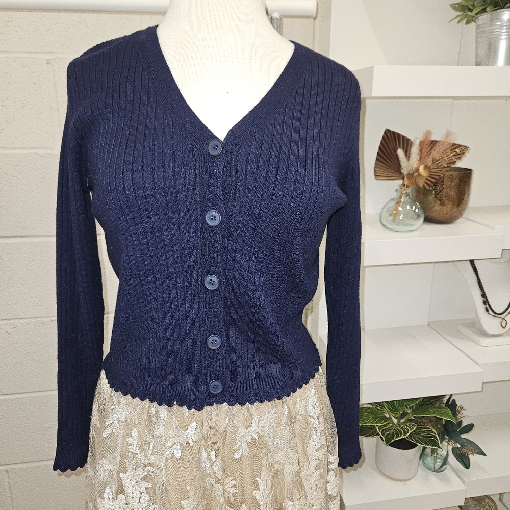 Soft Navy Cardigan